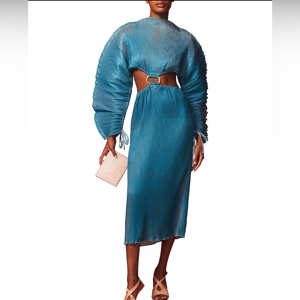Cult Gaia Blue Cutout Dress